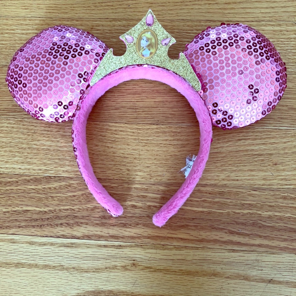 Disney princess aurora sequined mickey ears